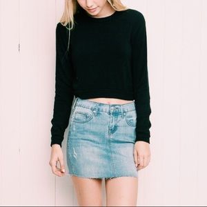 Brandy Melville Jean Mini Skirt